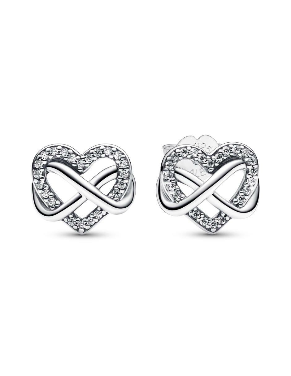 Broqueles de corazón Moments de plata P 925 con acabado brillante zirconia cúbica Broqueles de corazón Moments de plata P 925 con acabado brillante zirconia cúbica