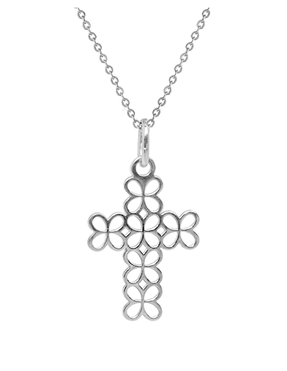 Colgante y dije de cruz de plata P 925