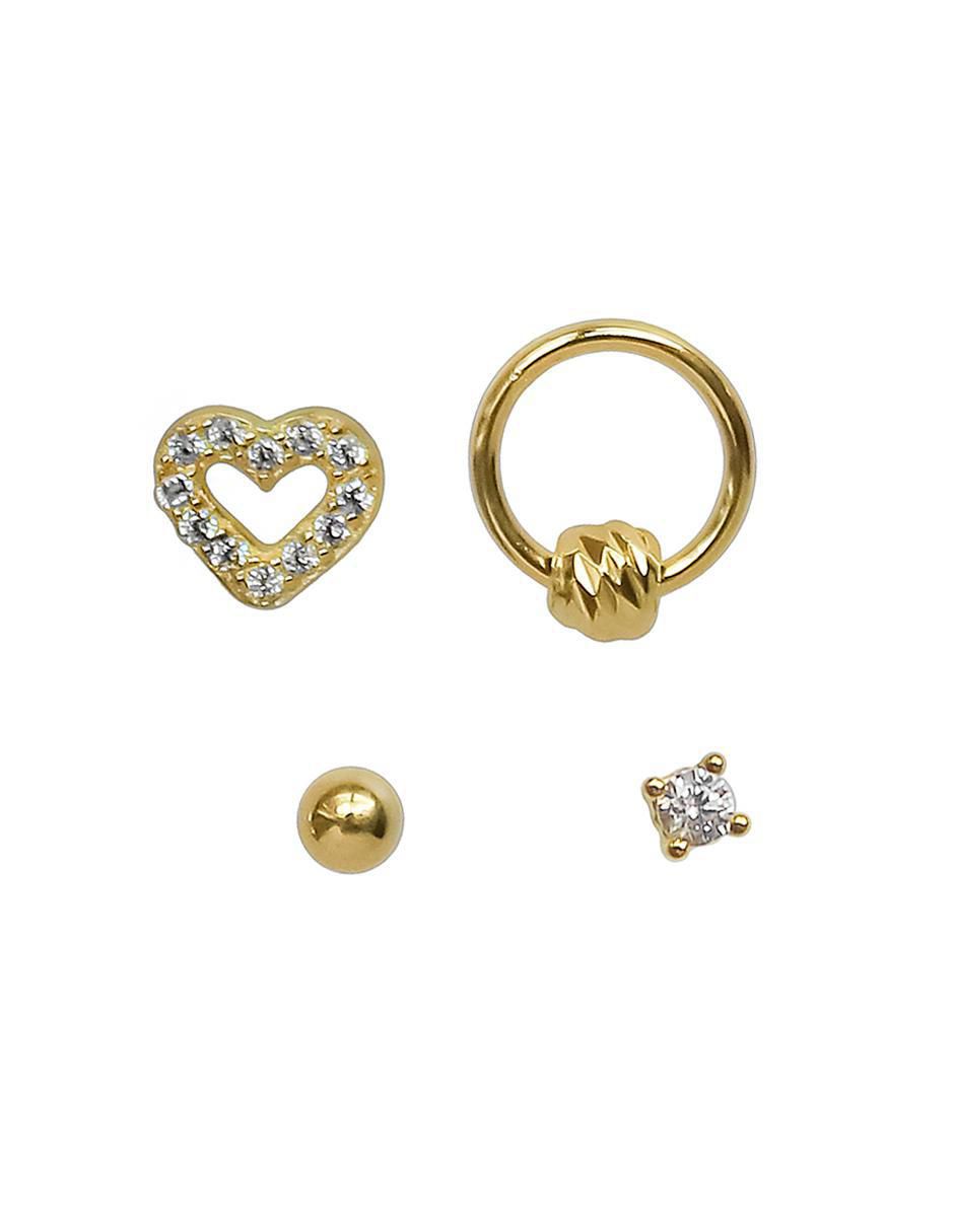 Aretes de aro de plata