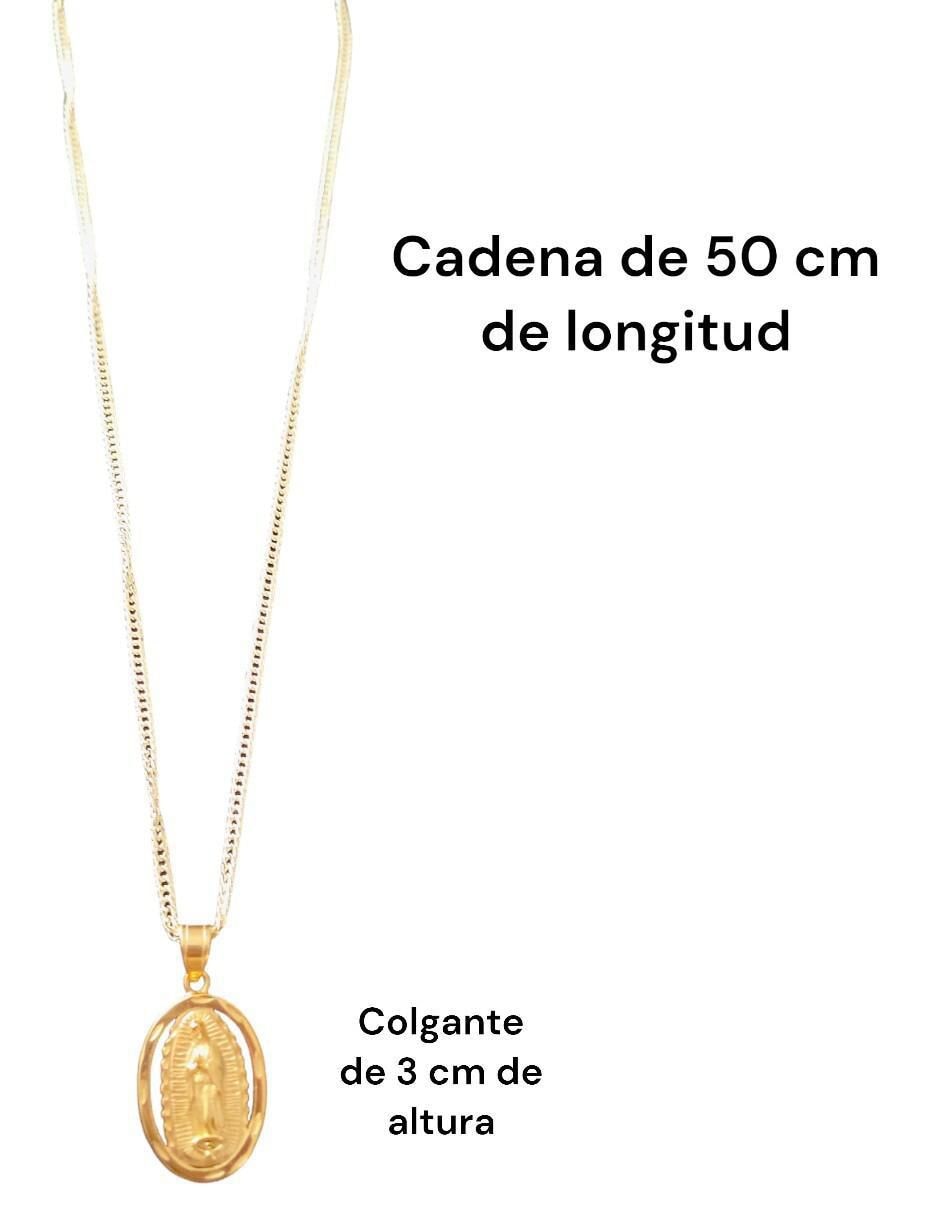 Collar con dije Virgen de Guadalupe 18 K