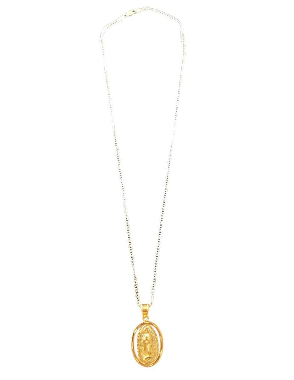 Collar con dije Virgen de Guadalupe 18 K