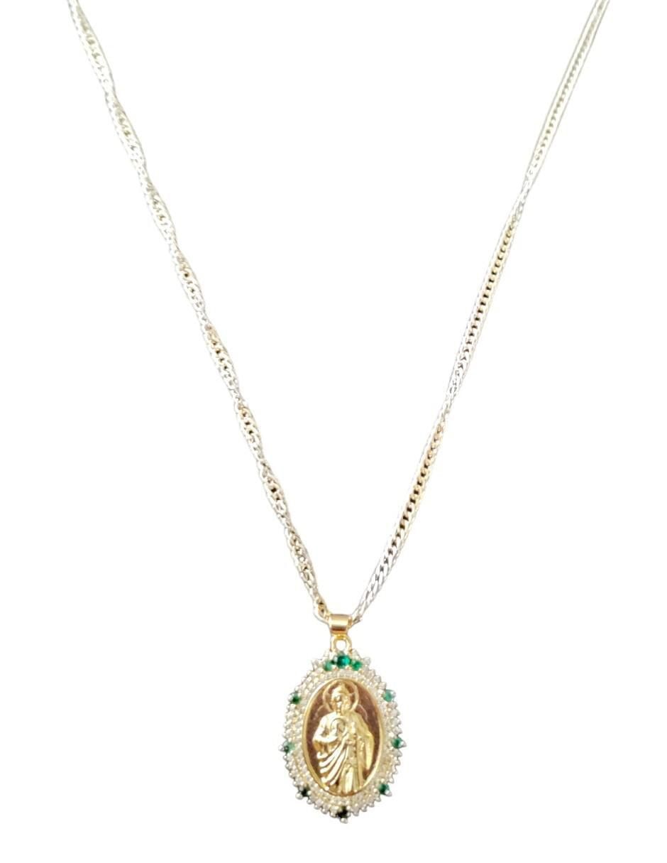 Collar con dije San Judas Tadeo 18 K