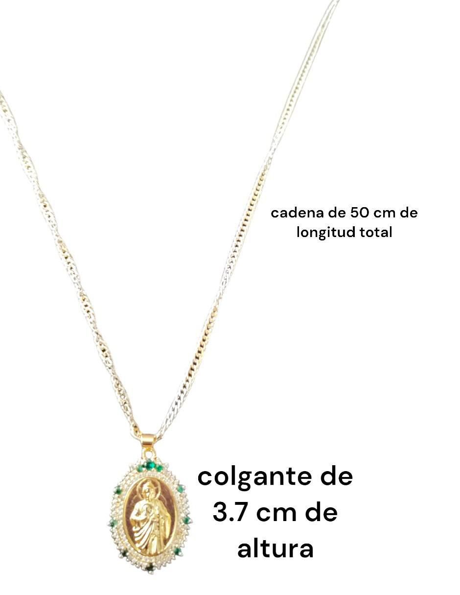 Collar con dije San Judas Tadeo 18 K