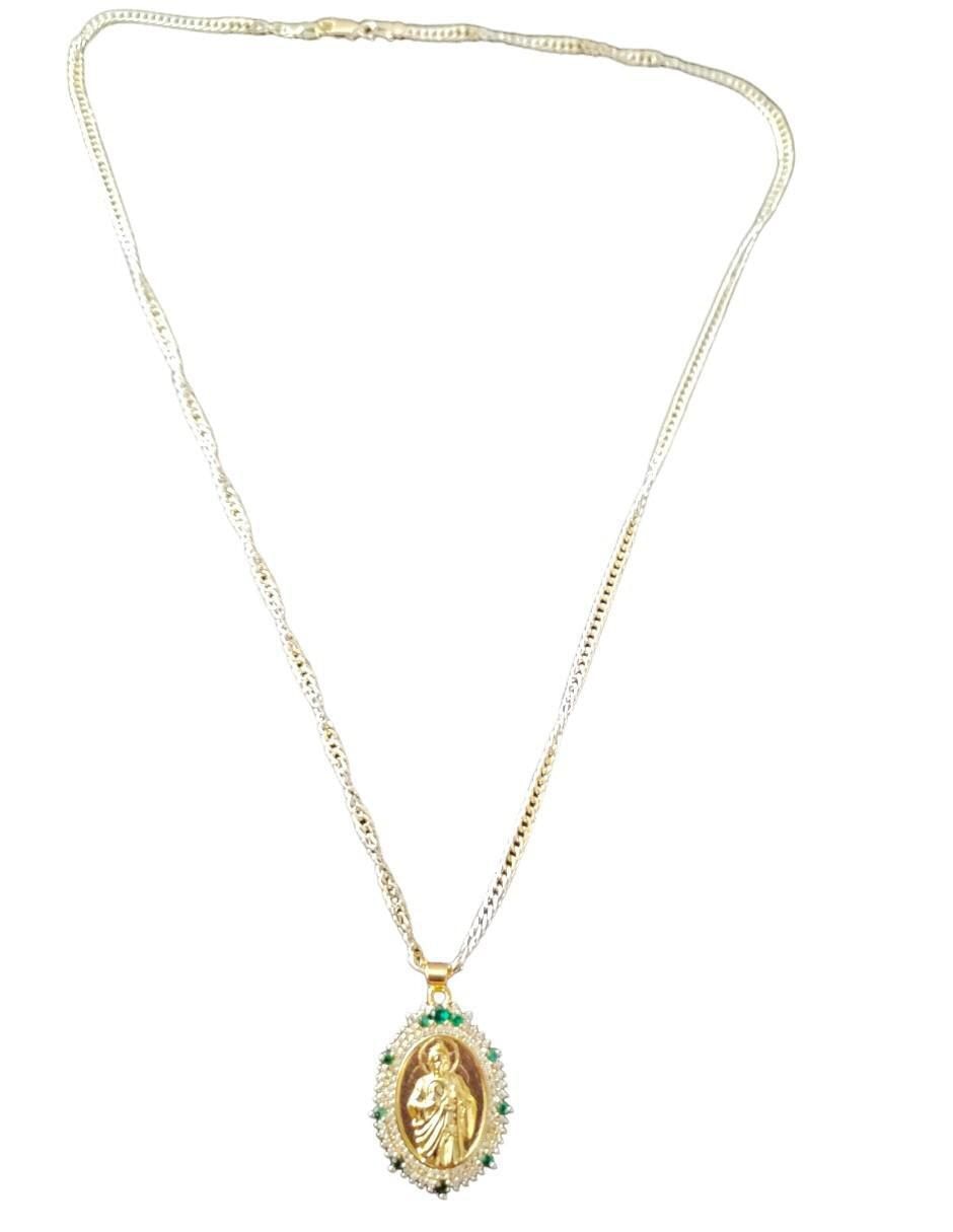 Collar con dije San Judas Tadeo 18 K