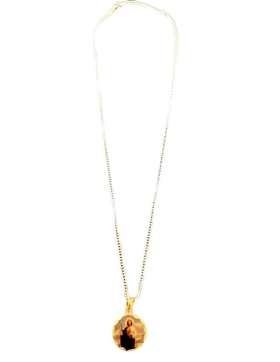 Collar con dije San Judas Tadeo 18 K