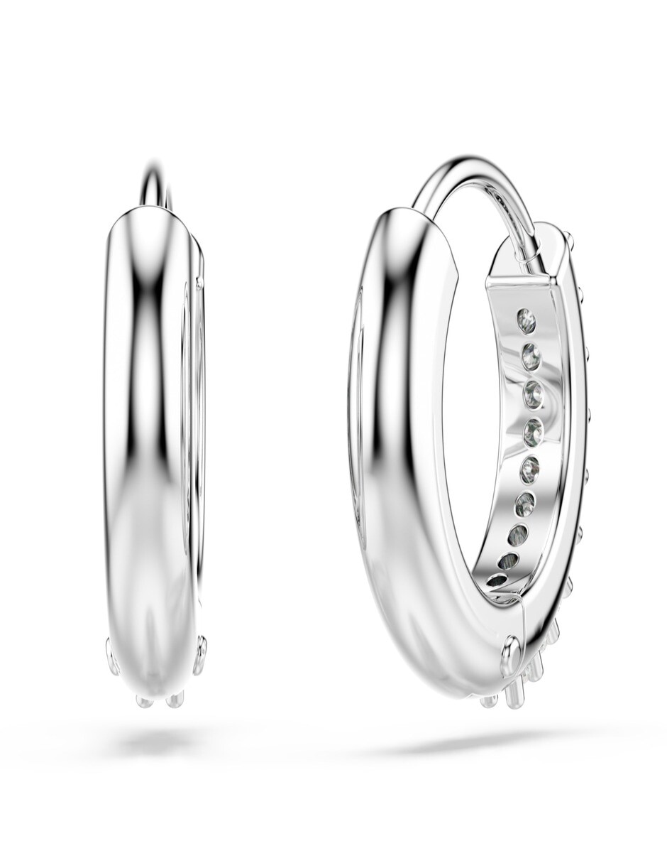 Aretes de aro con acabado pavé 4