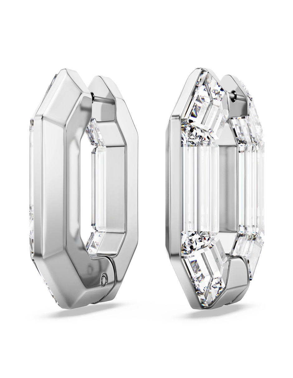 Arracadas octagonales con acabado brillante 2