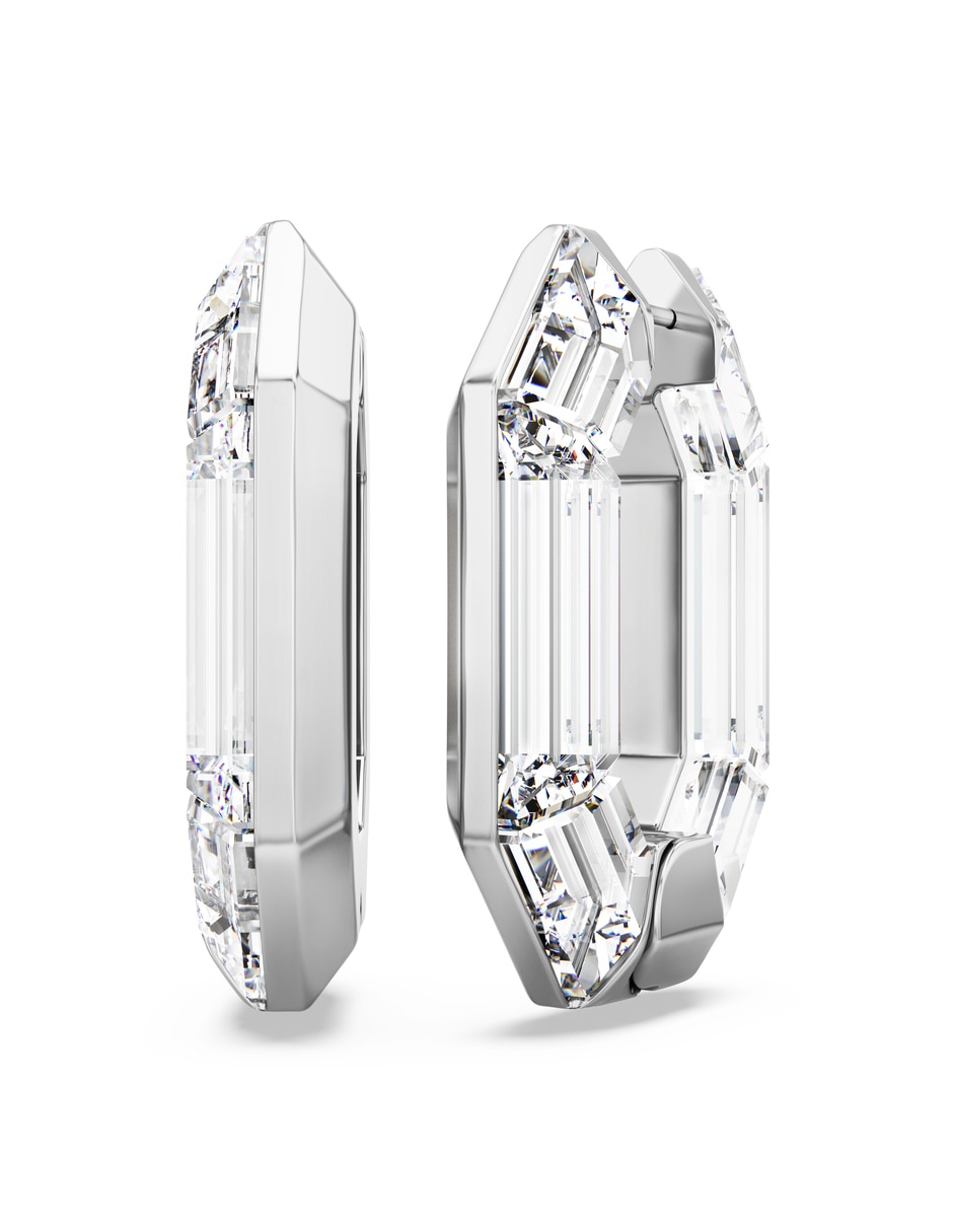 Arracadas octagonales con acabado brillante 3