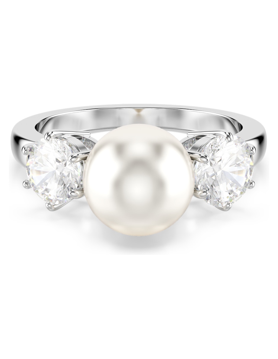 Anillo de (si aplica) Irregular Matrix No aplica Sin kilataje de Rodio Swarovski Brillante