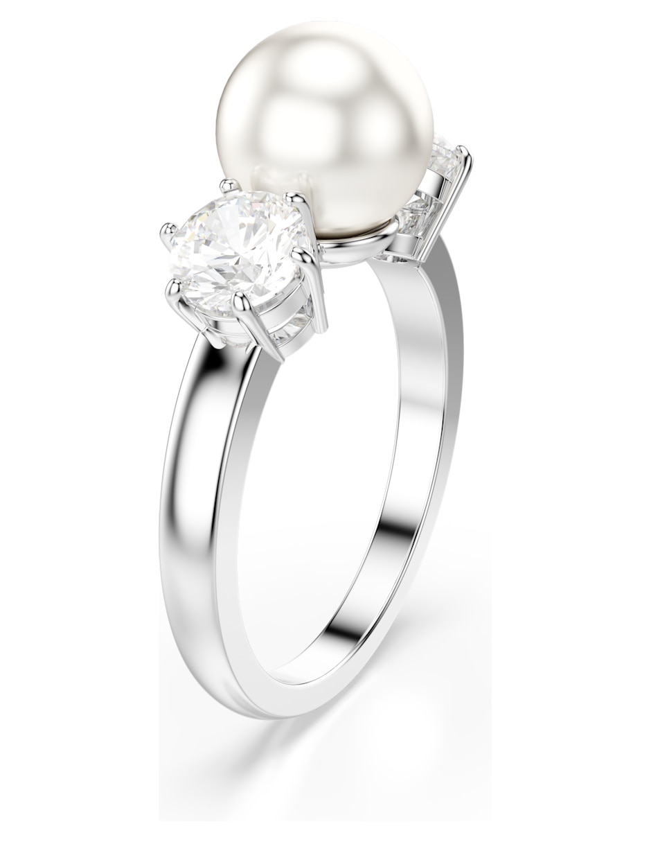 Anillo de (si aplica) Irregular Matrix No aplica Sin kilataje de Rodio Swarovski Brillante 4