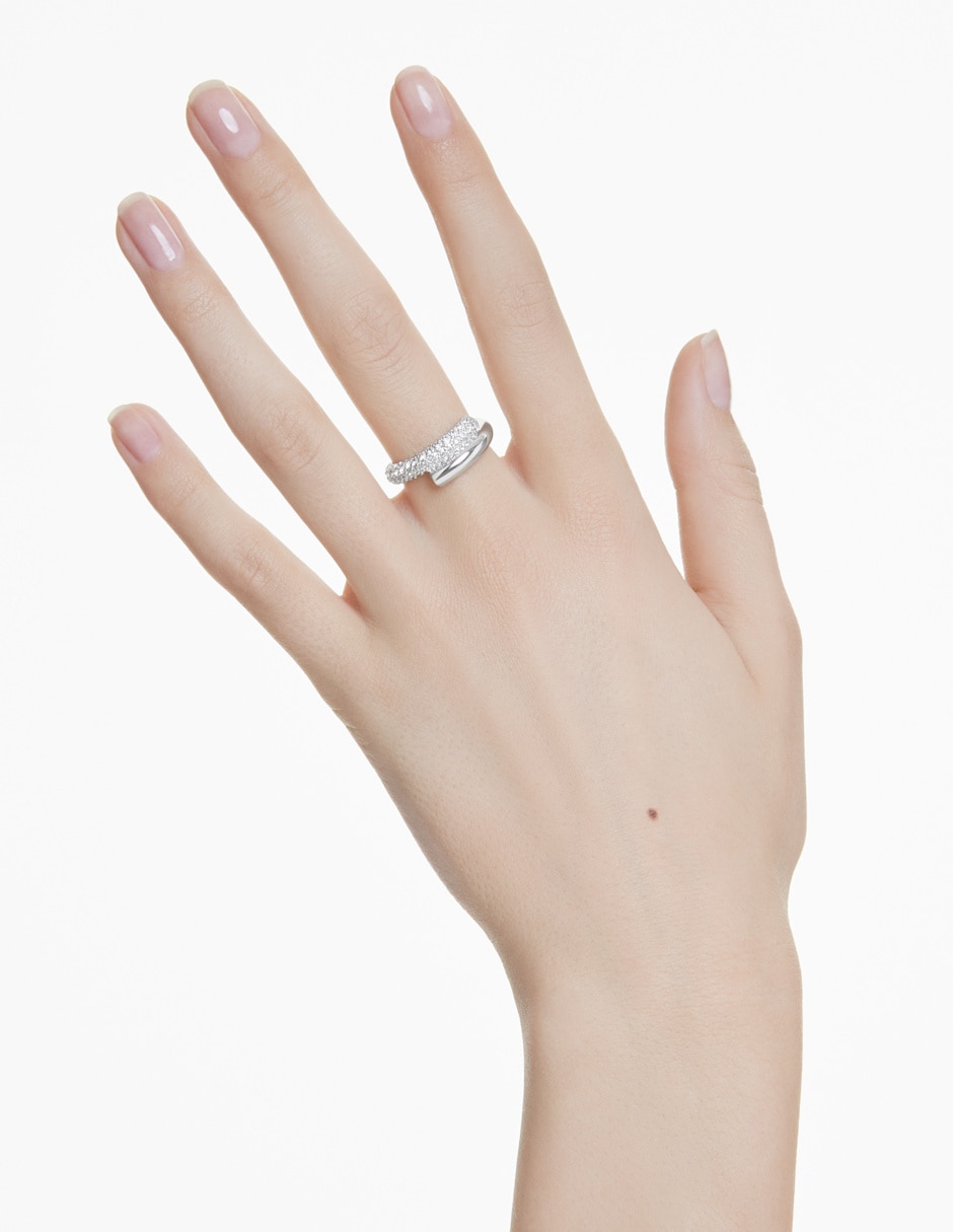 Anillo de (si aplica) Irregular Dextera No aplica Sin kilataje de Rodio Swarovski Baño de rodio 2