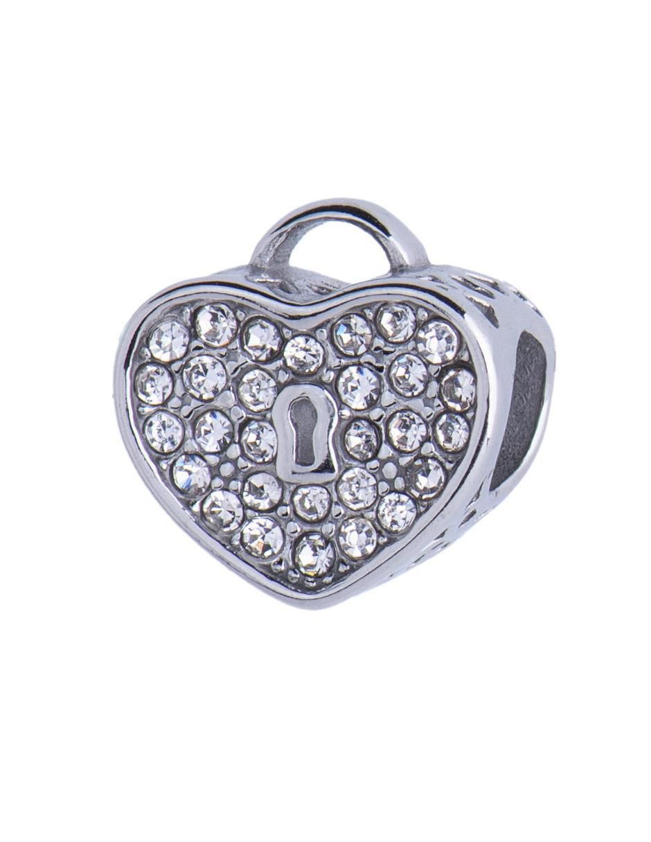Charm de corazón candado maca