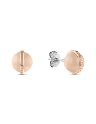 Aretes circulares Metallic Orbs con acabado brillante 1