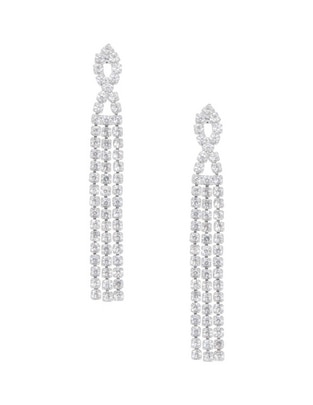 Aretes cuadrados con acabado brillante cristal Aretes cuadrados con acabado brillante cristal