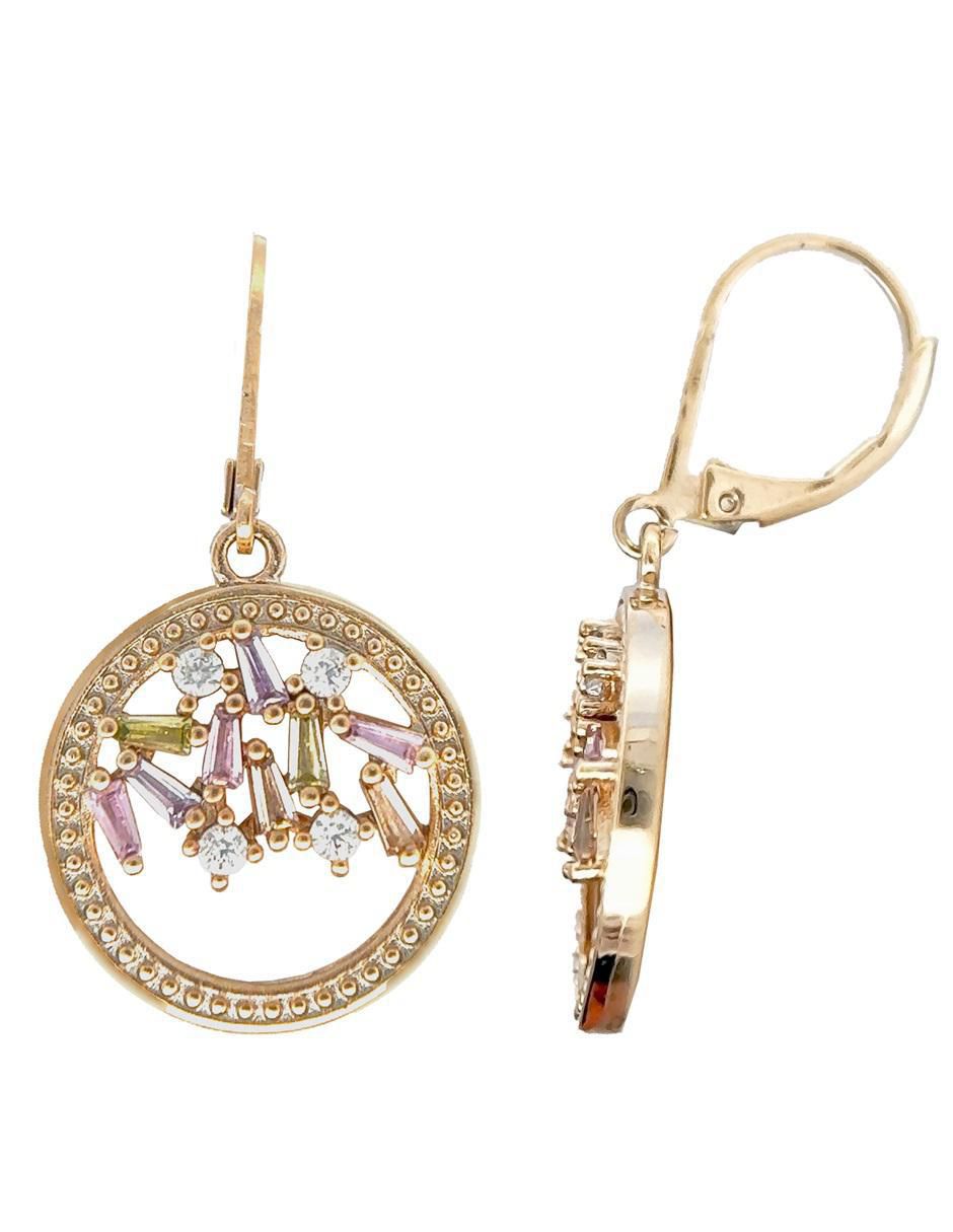 Aretes y collar circular Horoz zirconia 4