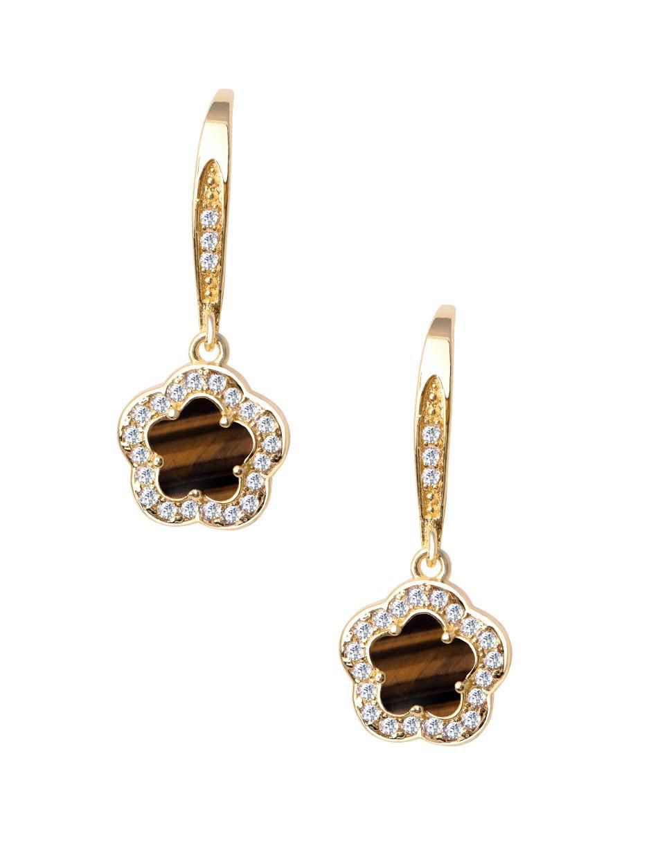 Aretes, collar y pulsera de trébol circonita 7