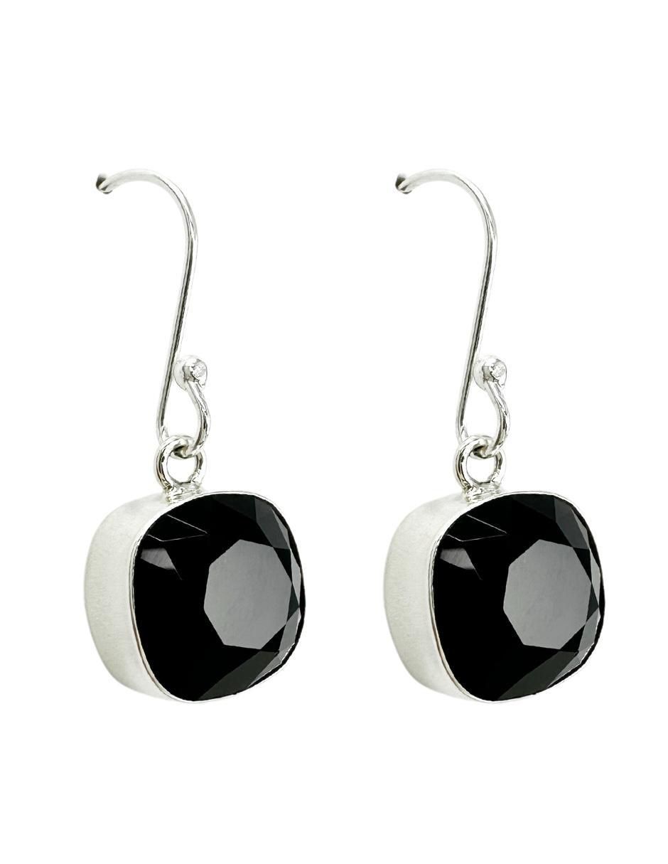 Aretes y collar de cuadrada Cushion de plata P 925 cristal 5