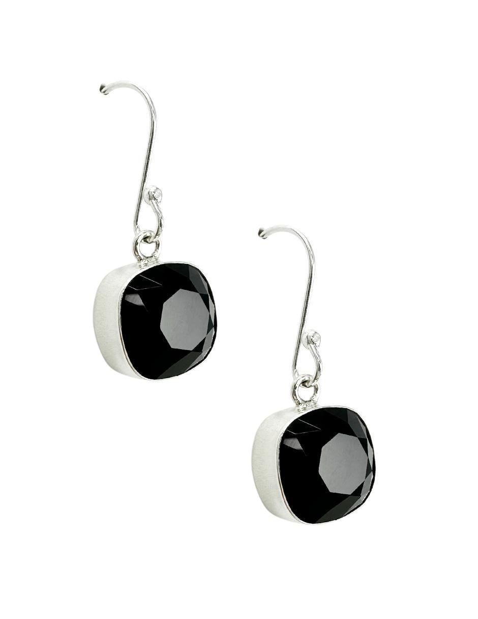 Aretes y collar de cuadrada Cushion de plata P 925 cristal 6
