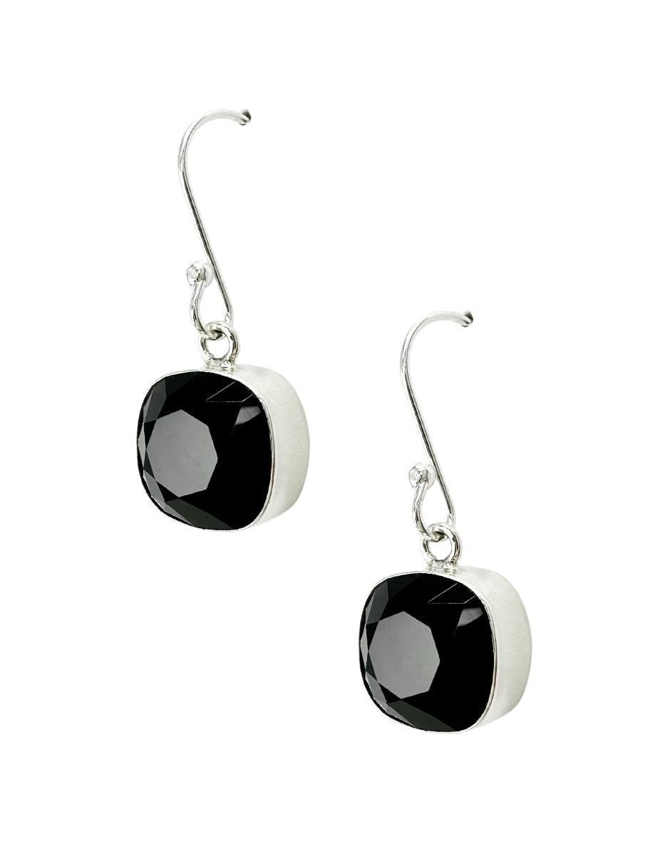 Aretes y collar de cuadrada Cushion de plata P 925 cristal 7