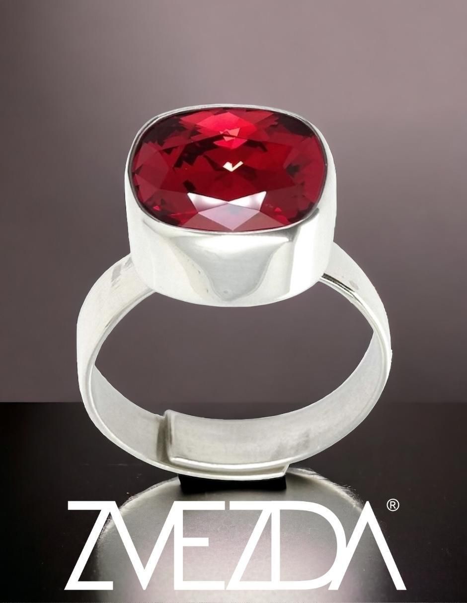 Anillo cuadrada Cushion P 925 de plata cristal brillante 3
