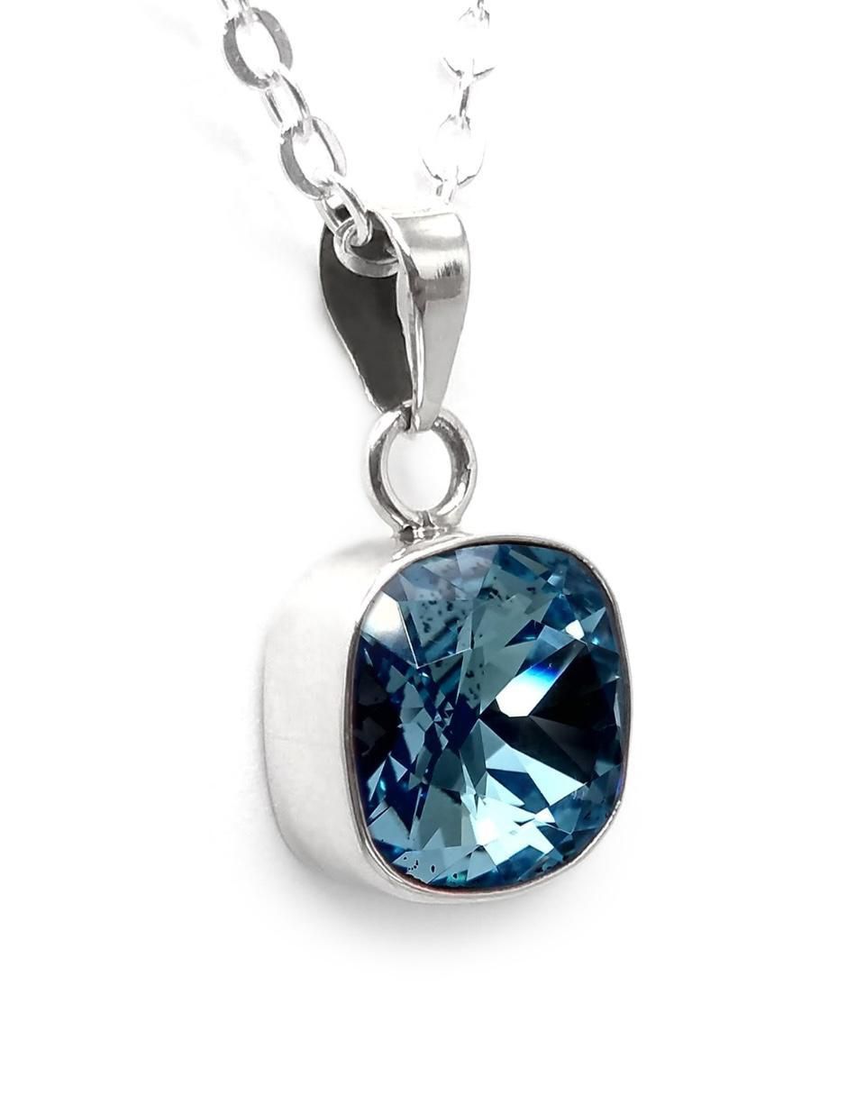 Collar cuadrado Cushion de plata P 925 Collar cuadrado Cushion de plata P 925