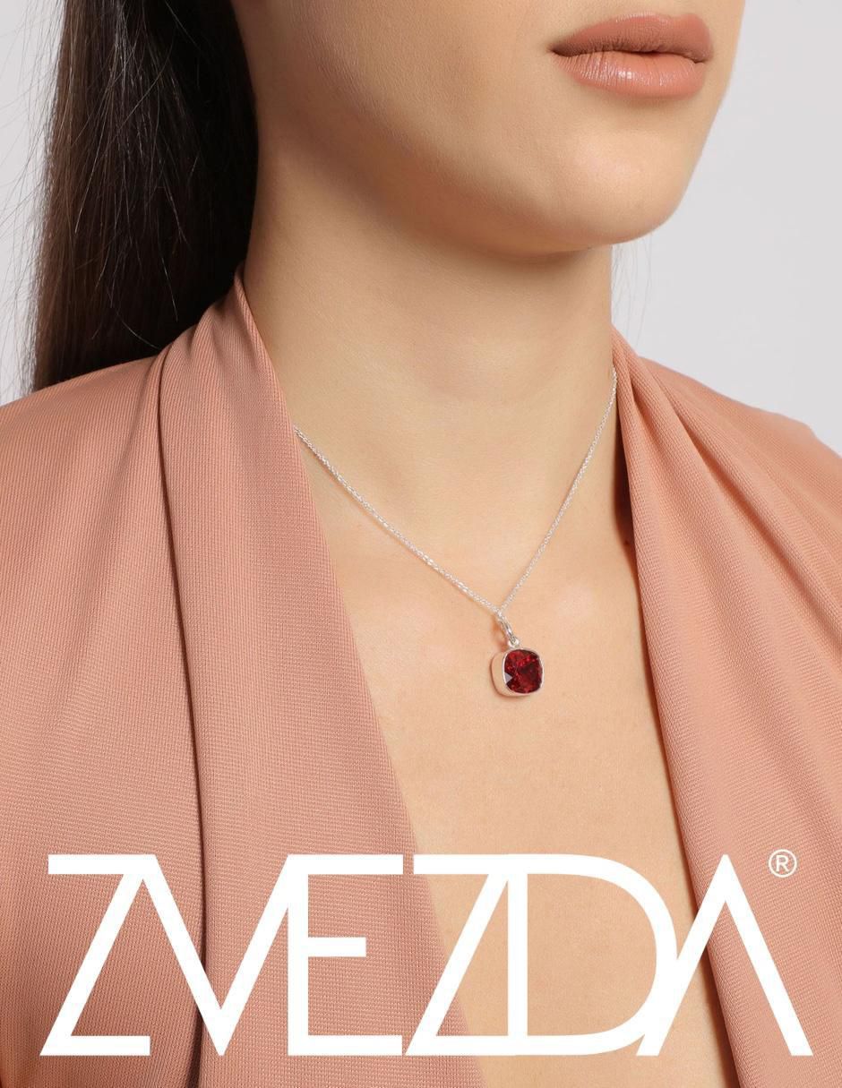 Collar cuadrada Cushion de plata P 925 3