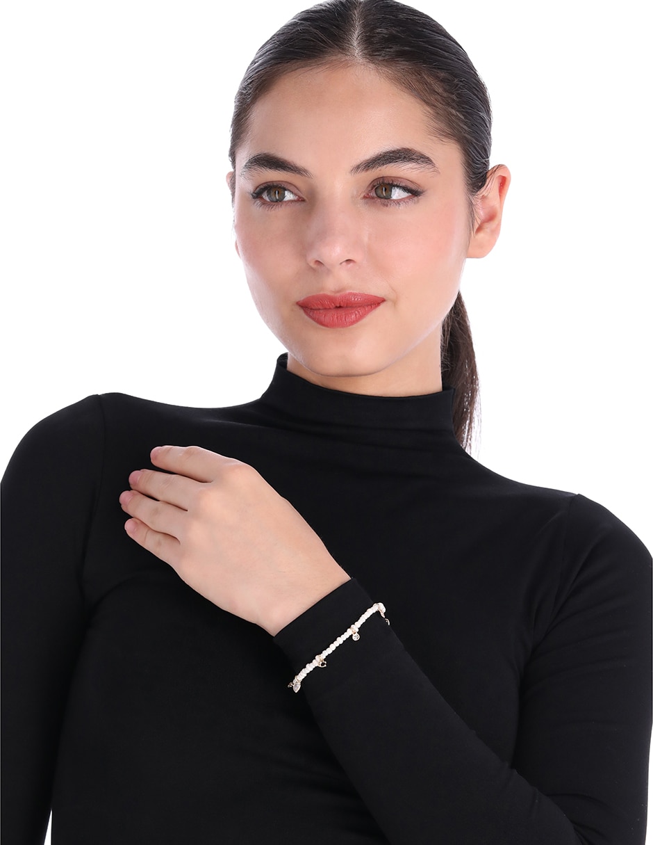 Pulsera con cristal Horse & Carriage With Pearls acabado liso 3