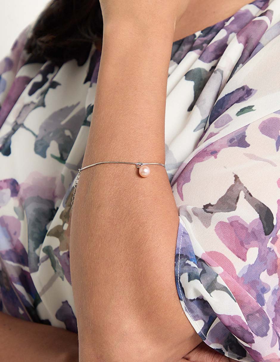 Pulsera Anthony Vincent con perla acabado lustre