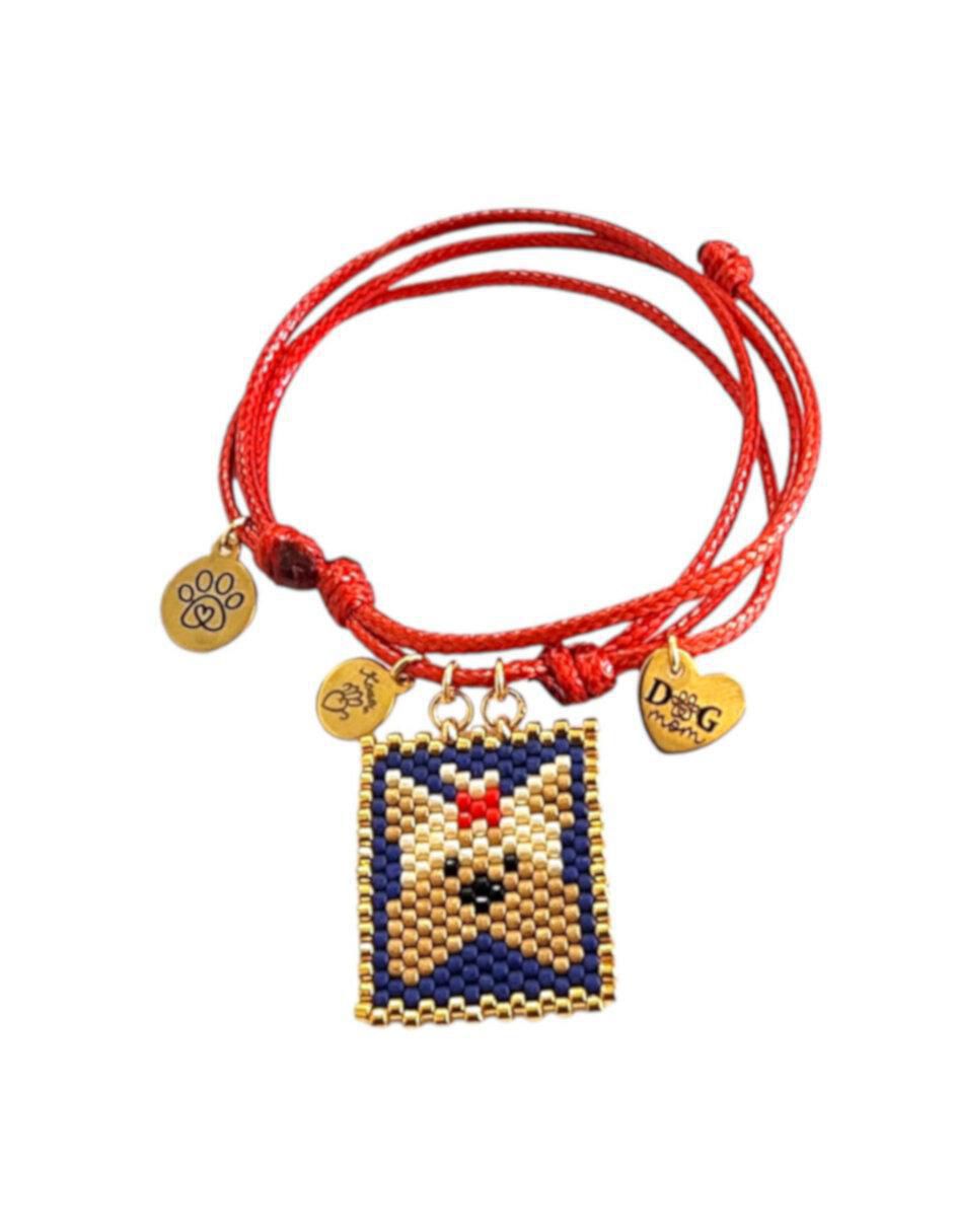 Pulsera con cristal 24 K acabado chapa de oro