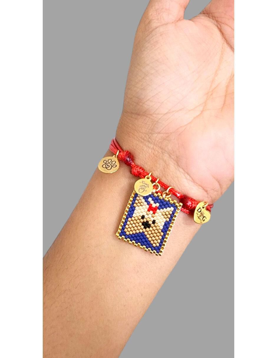 Pulsera con cristal 24 K acabado chapa de oro 2
