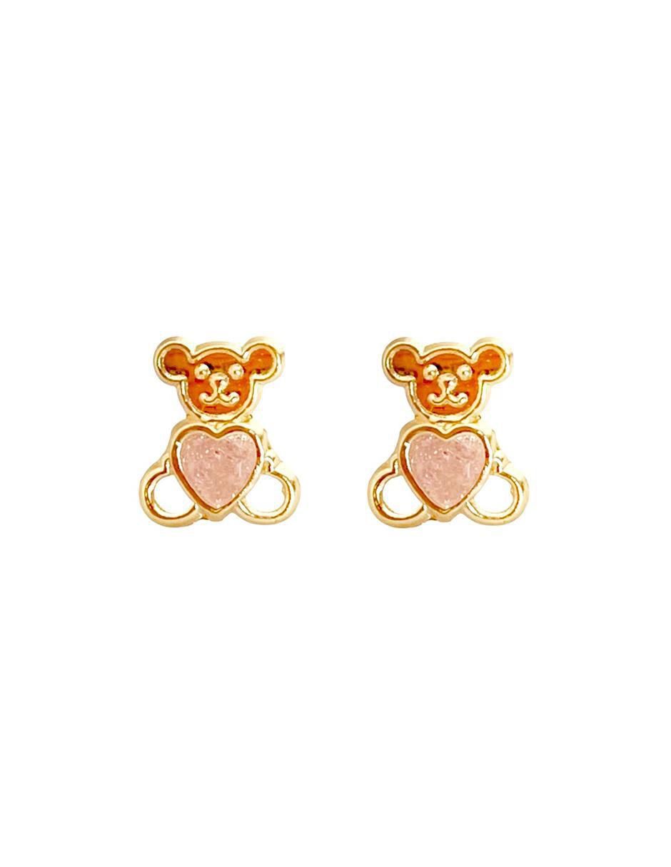 Broqueles de oso de oro con acabado brillante 1
