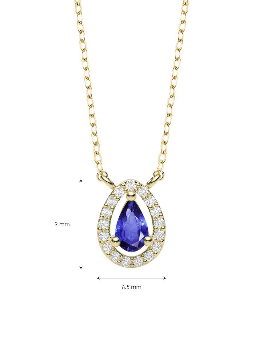 Collar con dije gota de oro 14 K 4