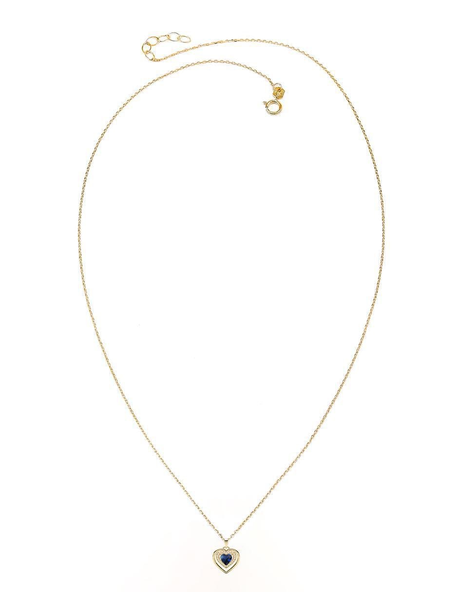 Collar con dije corazón de oro 14 K 2