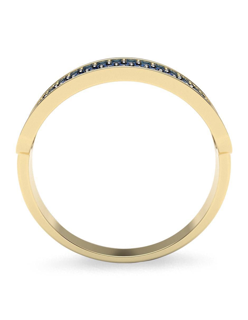 Anillo redondo 14 k de oro zirconia brillante 3