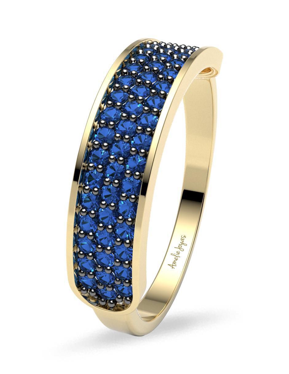 Anillo redondo 14 k de oro zirconia brillante 4
