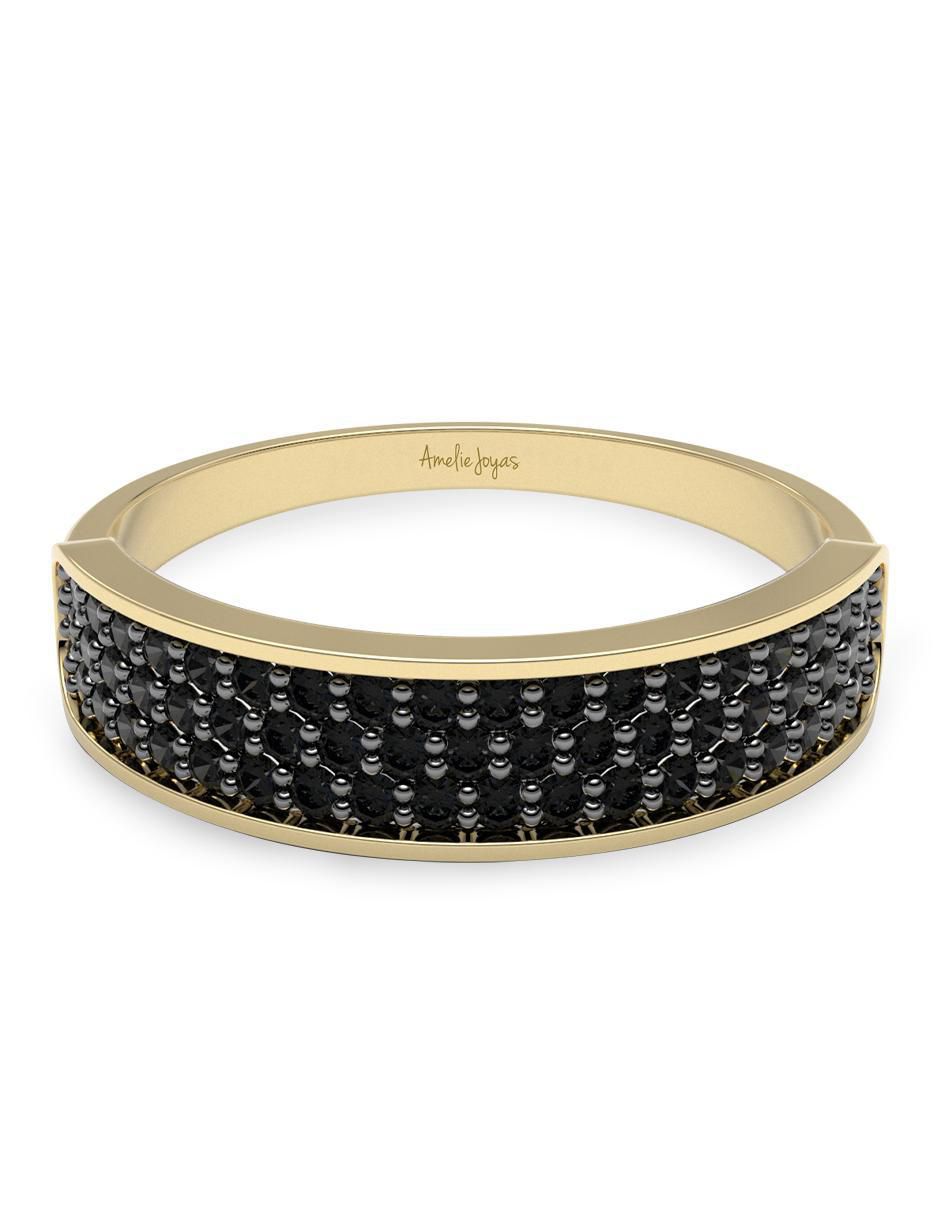 Anillo redondo 14 k de oro zirconia brillante