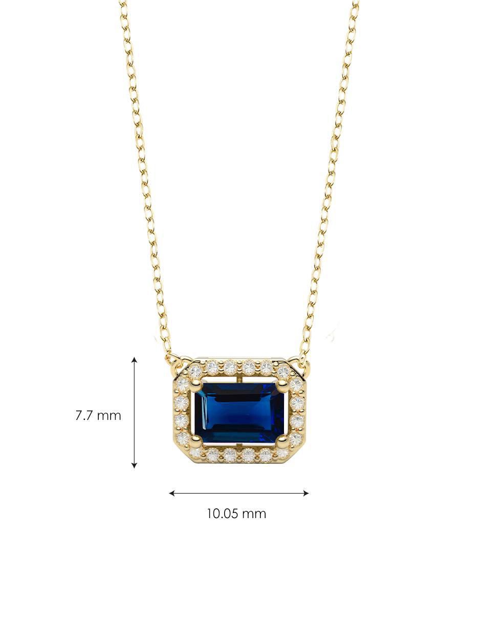 Collar con dije rectangular de oro 14 K 4