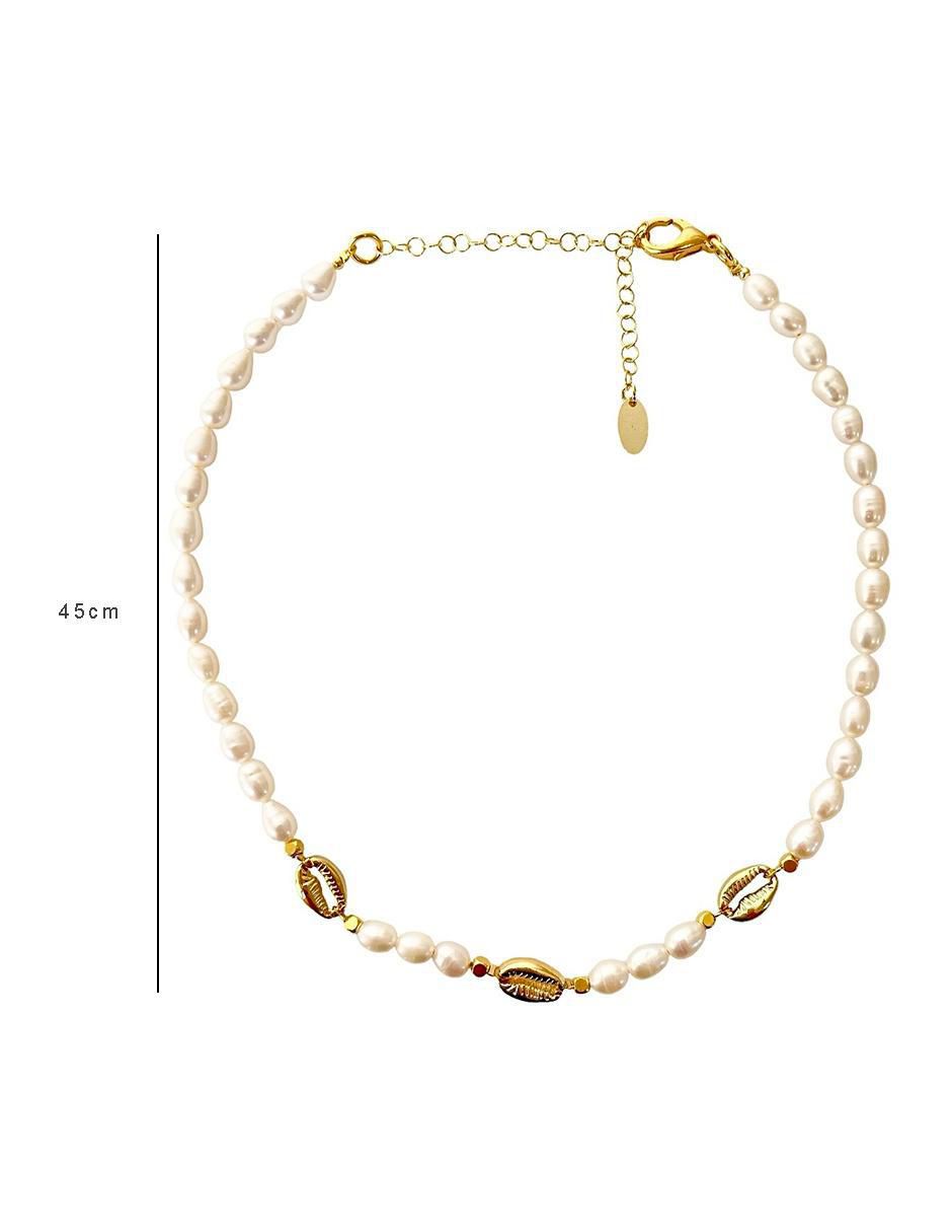Collar circular con acabado baño de oro 4