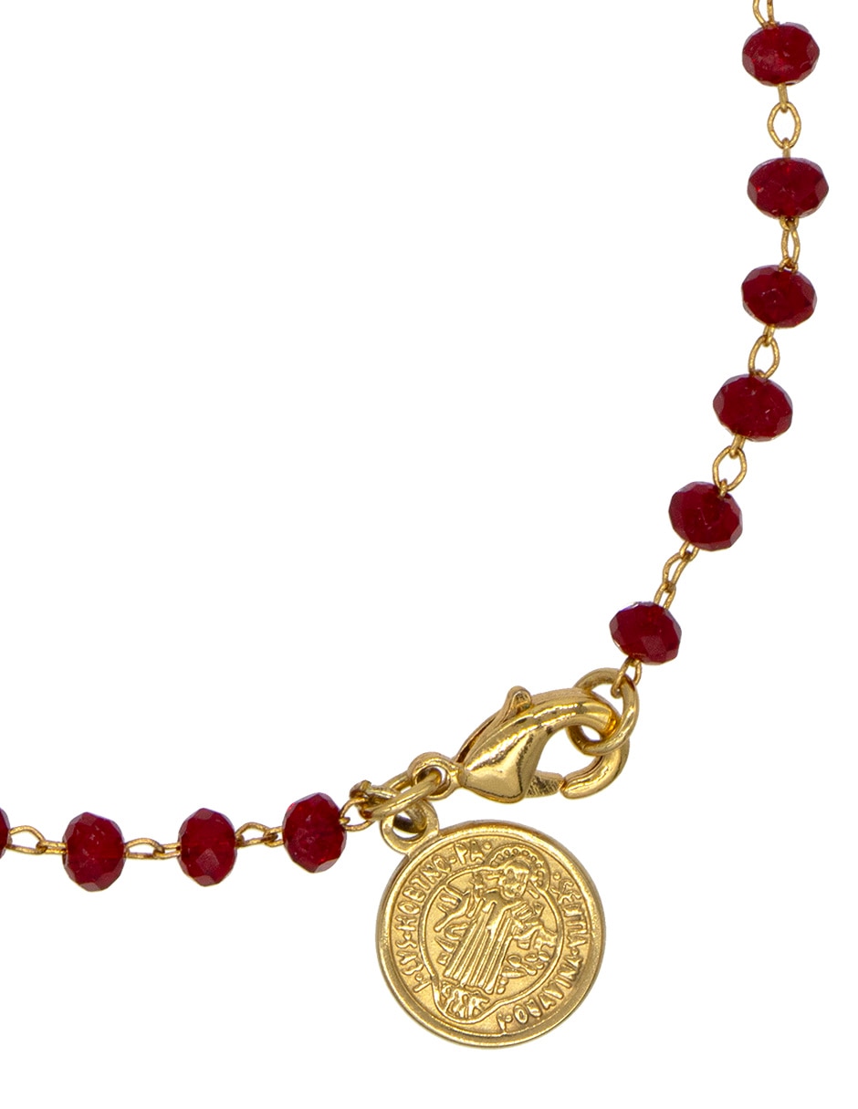 Pulsera con cristal acabado brillante 2