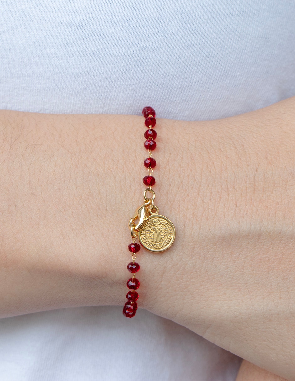 Pulsera con cristal acabado brillante 3