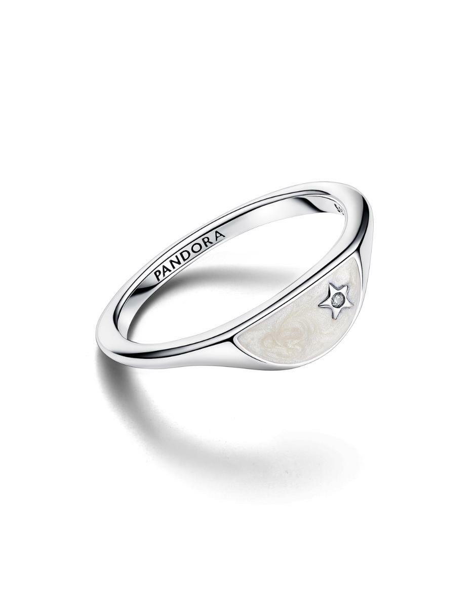 Anillo redondo Me P 925 de plata zirconia cúbica pulido 2