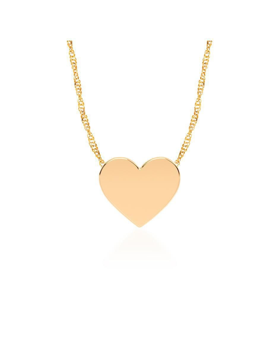 Collar con dije de corazón de oro 10 K Collar con dije de corazón de oro 10 K