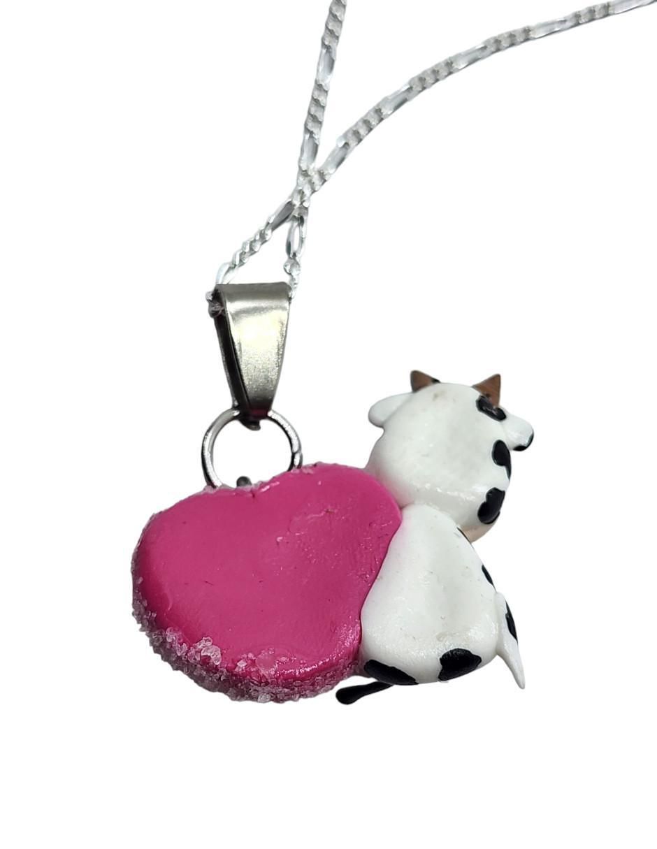 Collar vaca Animalitos Corazón de plata P 925 3