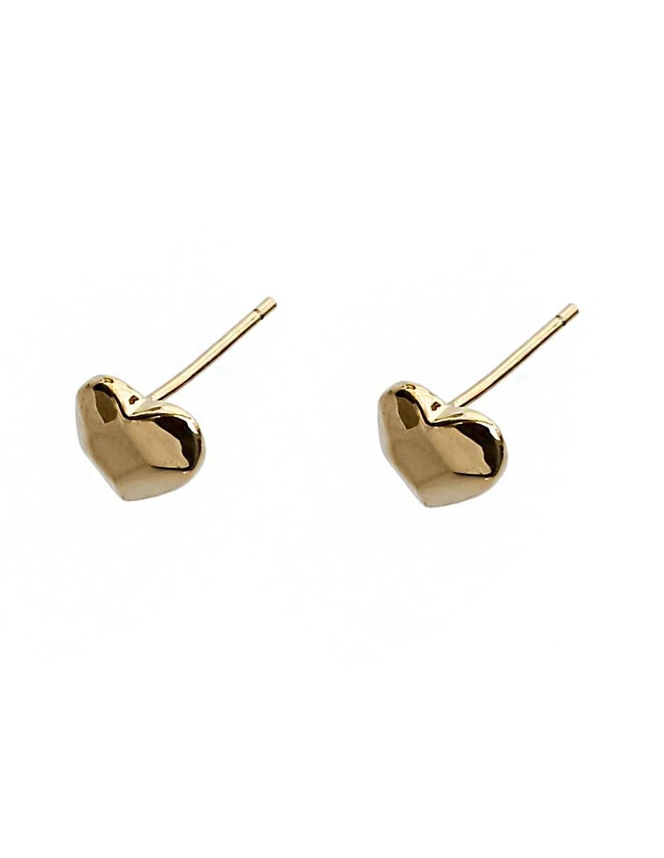 Aretes de corazón de plata 2