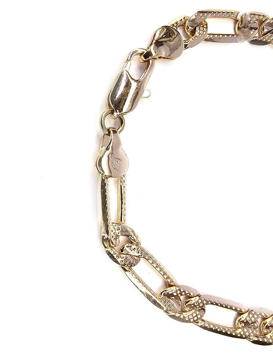 Pulsera de oro laminado 8 K Eslabón Grande con acabado baño de oro