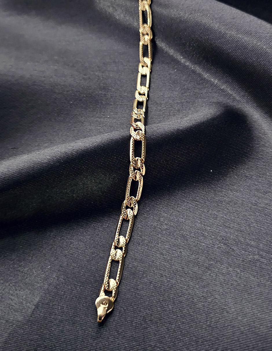 Pulsera de oro laminado 8 K Eslabón Grande con acabado baño de oro