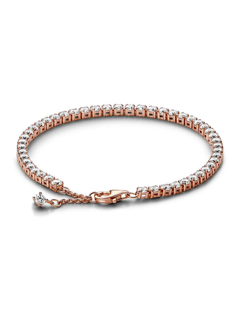Brazalete de plata con circonita P 925 acabado brillante 2
