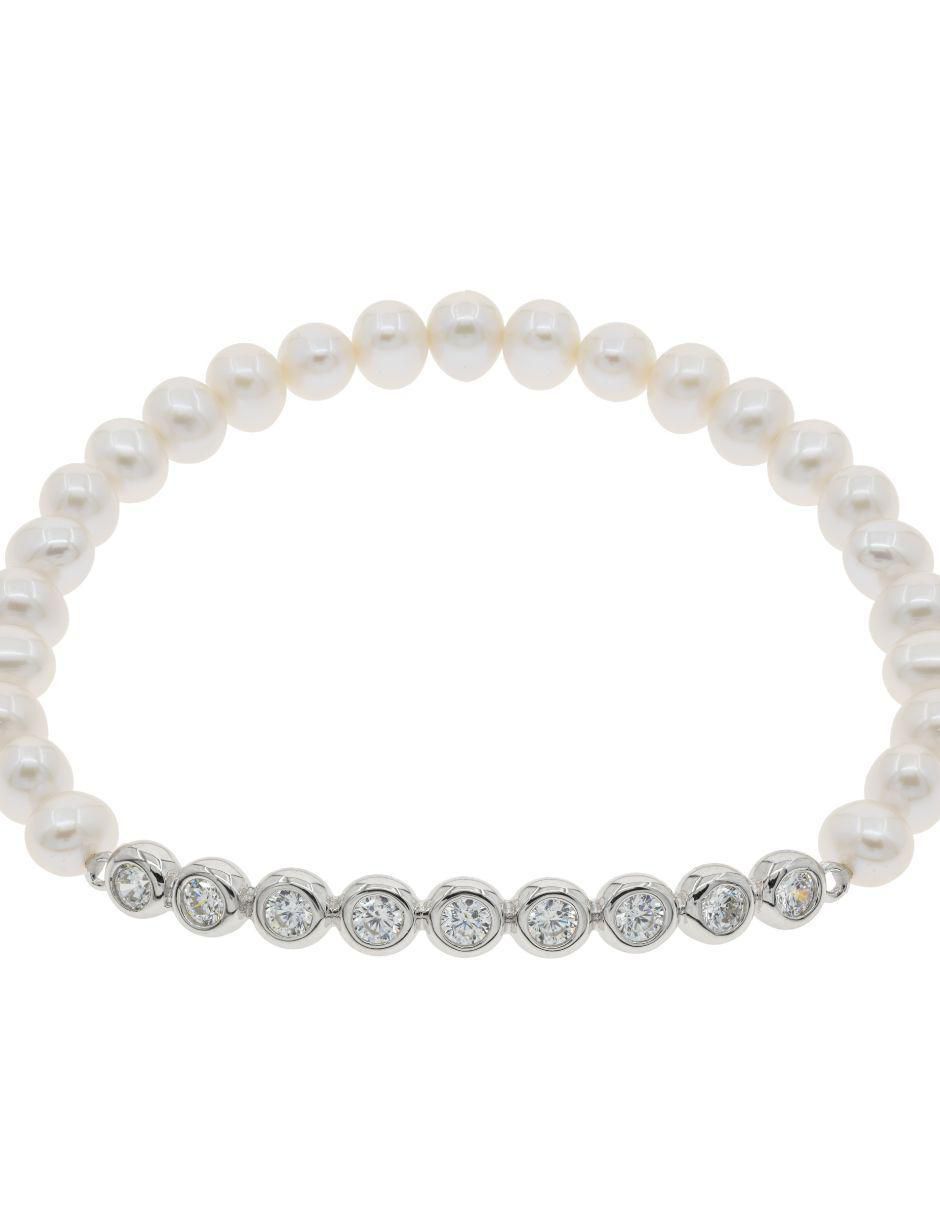 Pulsera de plata con perla P 925 Nupcial