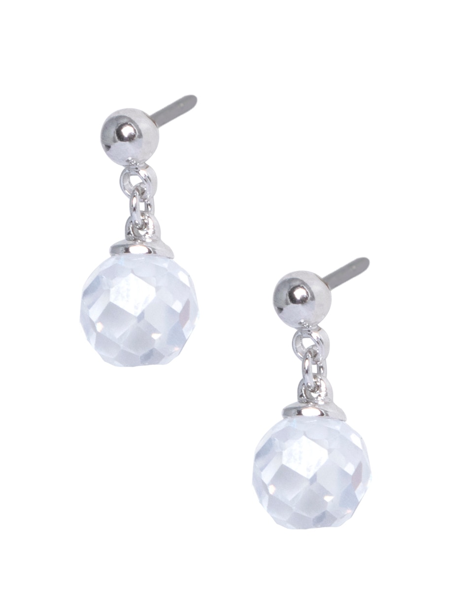 Aretes de esfera con acabado brillante zirconia