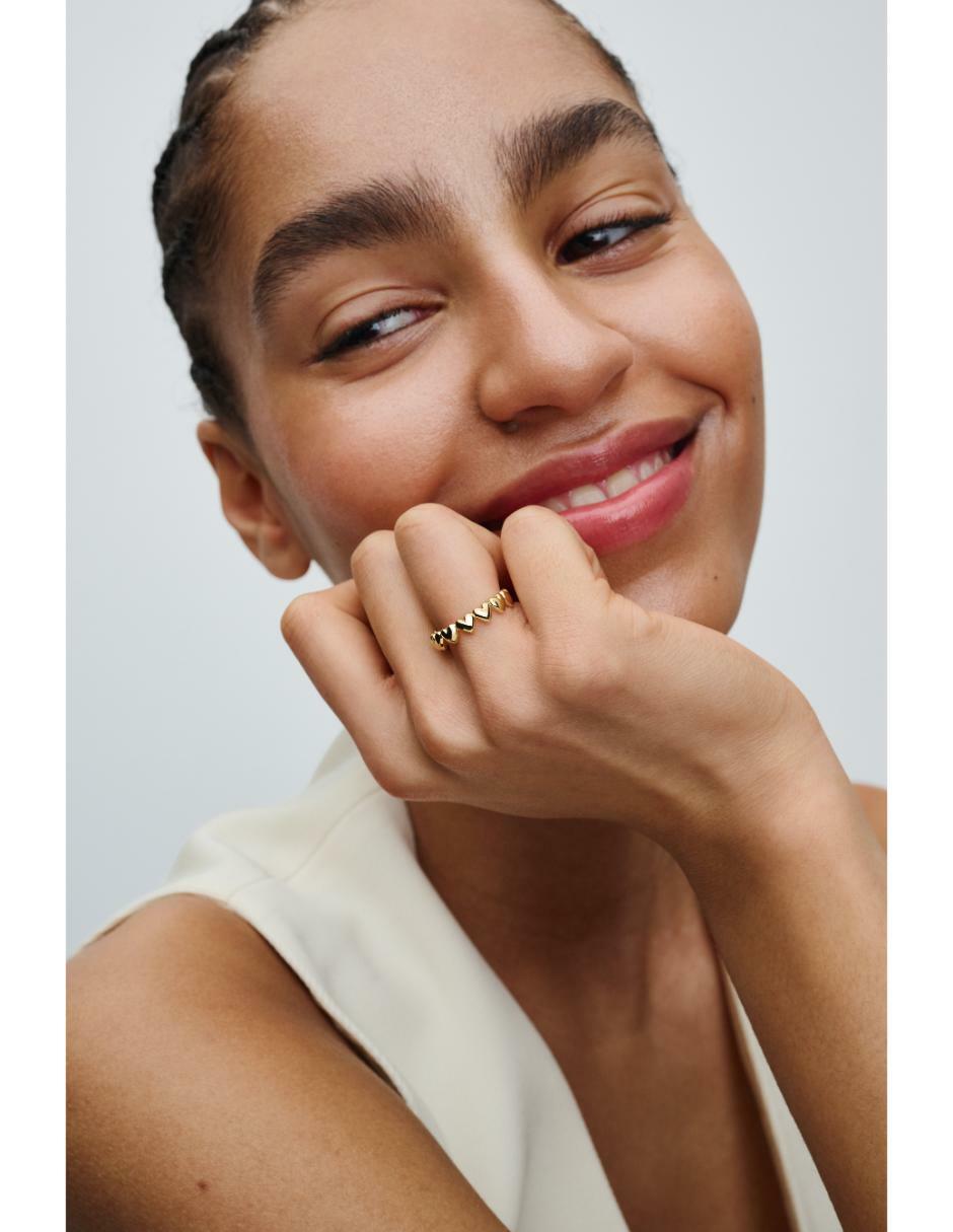 Anillo Moments de plata P 925 con acabado baño de oro